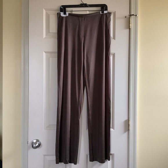 Helmut Lang Fluid Liquid Jersey Long Pants Brown SZ L - Picture 3 of 16